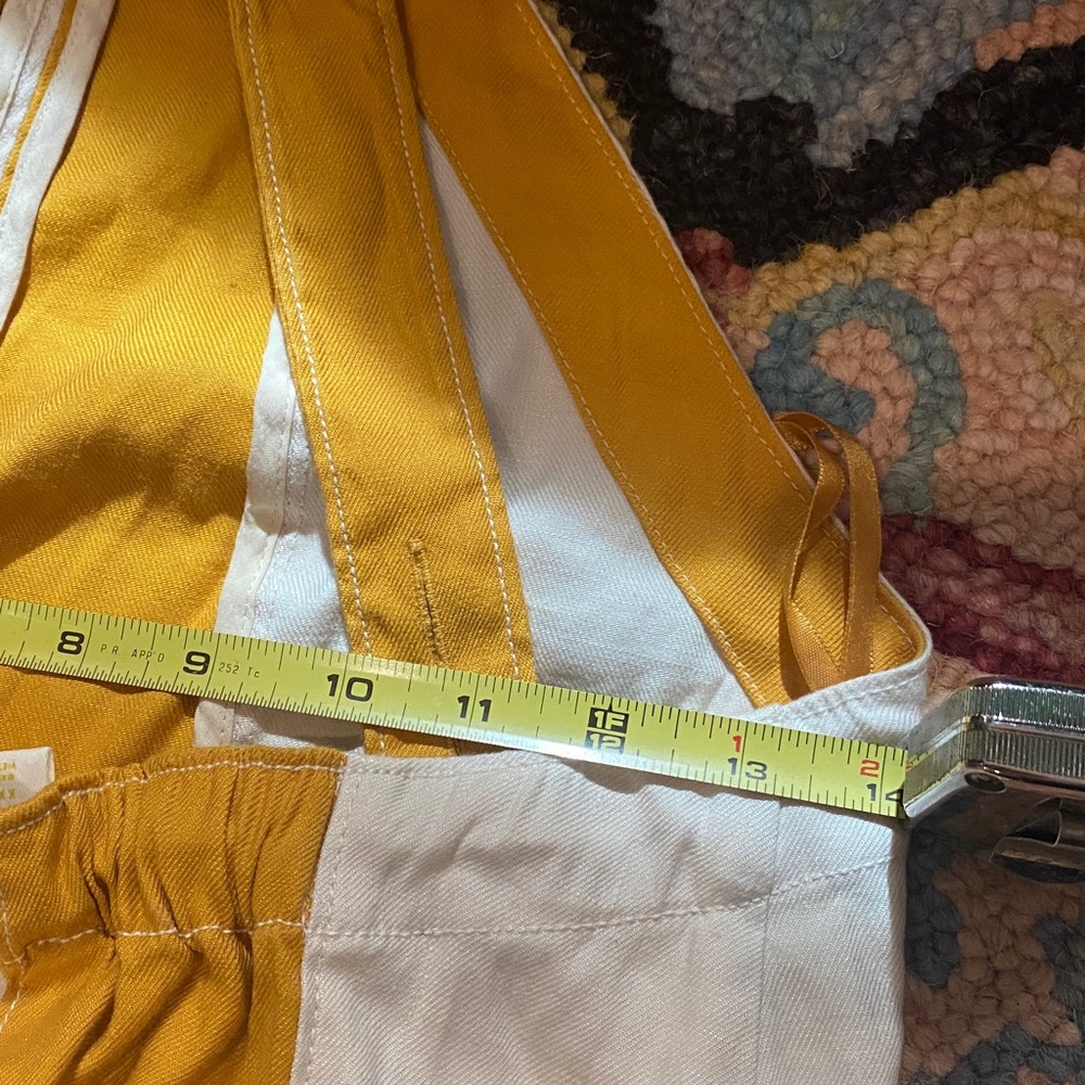 Anthropologie Mustard Yellow and Cream Striped Maxi Dress - Picture 8 of 8